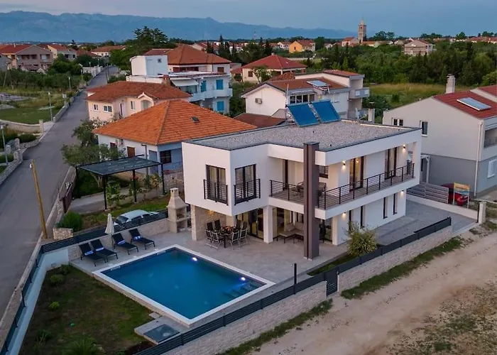 Villa Brand New Olivia 30m From The Sea With Heated Pool And Jacuzzi Zaton (Zadar)